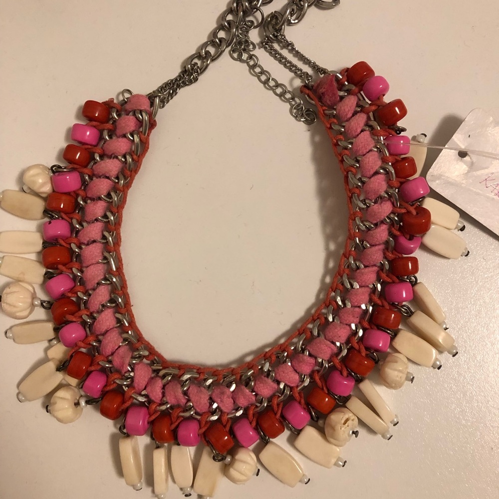 Preppy chunky pink necklace southern New with tags